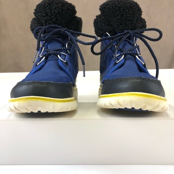 Sorel Cozy Carnival Aviation blue black ankle winter womens boots Size 7 - Picture 7 of 11